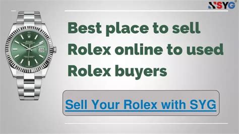 best place to sell rolex|sell Rolex privately.